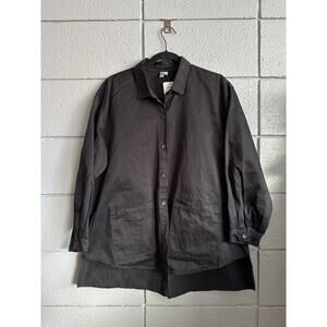 NWT Kleen European 100% Cotton Shirt Jacket in Black size M